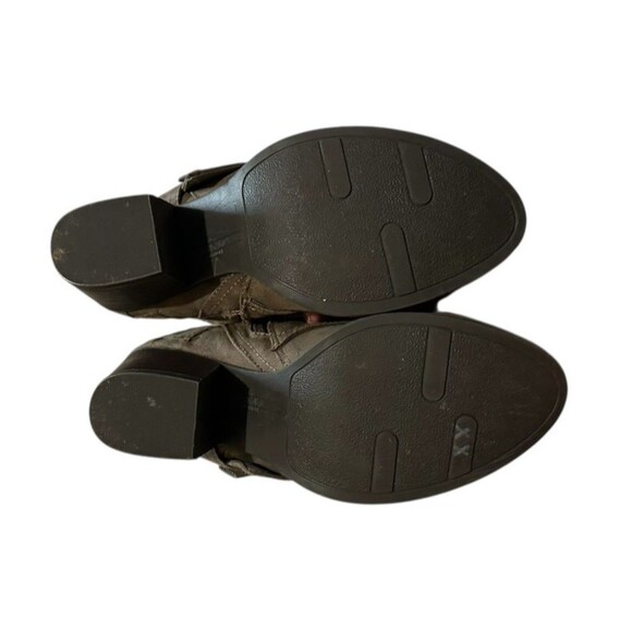 Fergalicious Boots by Fergie Larissa 8.5 M brown chunk heel braided back knee hi - Picture 16 of 16